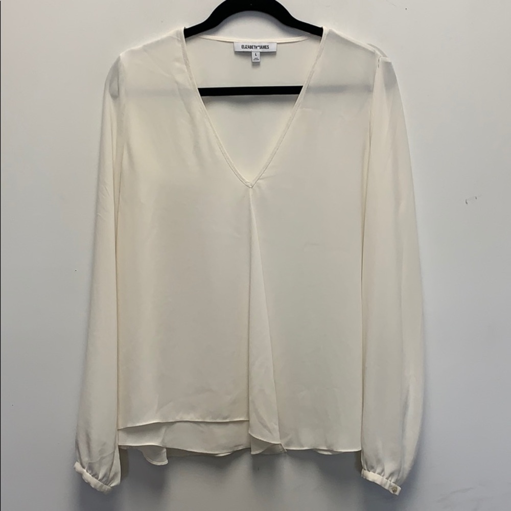 Elizabeth and James off white top
